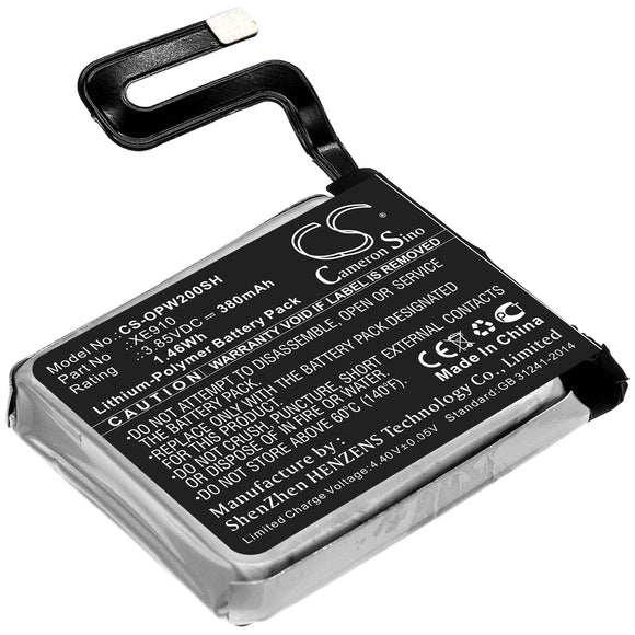 Battery for OPPO Watch 46mm XE910 3.85V Li-Polymer 380mAh / 1.46Wh