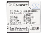 Battery for OPPO R807 BLT023 3.7V Li-ion 1650mAh / 6.11Wh