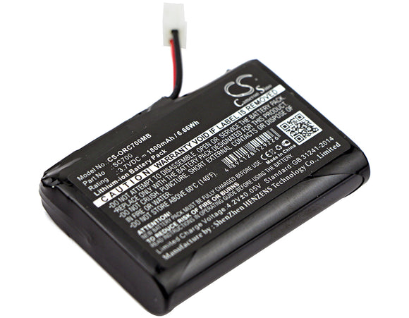 Battery for Oricom SC700 SC700 3.7V Li-ion 1800mAh / 6.66Wh