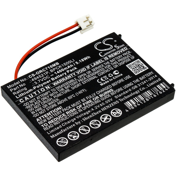 Battery for Oricom Secure SC710 3.7V Li-Polymer 1400mAh / 5.18Wh