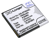 Battery for TCL OT-5038A TLi018D1, TLi018D2 3.8V Li-ion 1800mAh / 6.84Wh