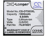 Battery for Alcatel One Touch Link Y858V TLi018D1, TLi018D2 3.8V Li-ion 1800mAh 