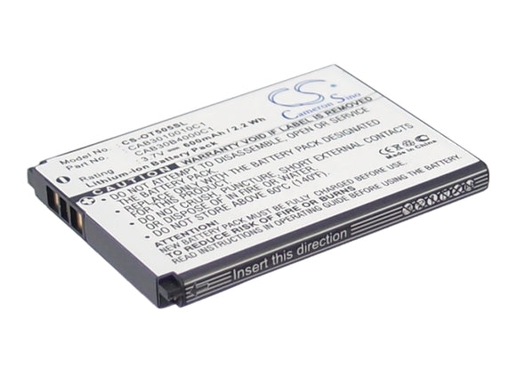 Battery for Alcatel One Touch 708A B-U9X, CAB20G0000C1, CAB3010010C1, CAB30B4000