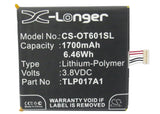 Battery for Alcatel Idol Mini CAC1700001C, TLP017A1, TLP017A2 3.8V Li-Polymer 17