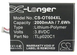 Battery for TCL S950T 3.8V Li-Polymer 2000mAh / 7.60Wh