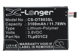 Battery for Orange Nura TLP031C1, TLP031C2 3.8V Li-Polymer 3100mAh / 11.78Wh