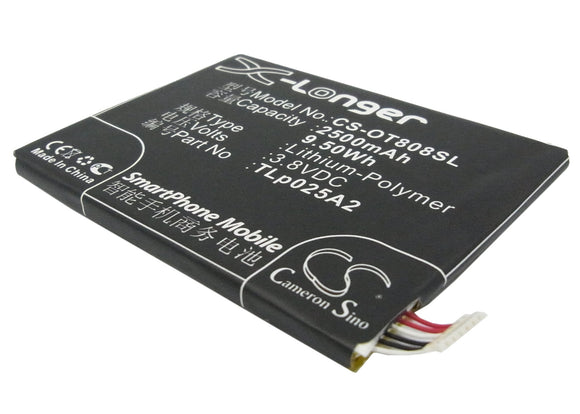 Battery for Alcatel One Touch Pop C9 CAC2500013C2, TLp025A2, TLp025A4 3.8V Li-Po