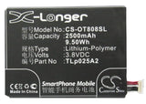 Battery for TCL S860 TLp025A2 3.8V Li-Polymer 2500mAh / 9.50Wh