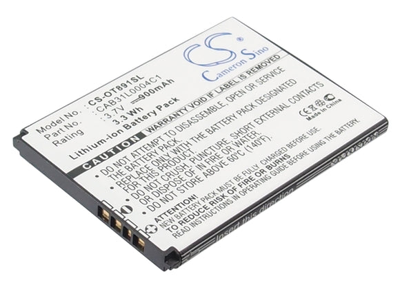 Battery for Alcatel OT-979 CAB31L0000C1 1ICP4/42/52, CAB31L0000C2, CAB31L0001C1,