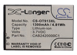 Battery for Alcatel OT-913D CAB14P0000C1, CAB2420000C1 3.7V Li-ion 1300mAh / 4.8