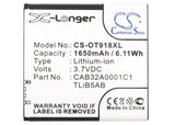 Battery for Alcatel OT-918 Mix CAB32A0001C1, TLiB5AB 3.7V Li-ion 1650mAh / 6.11W