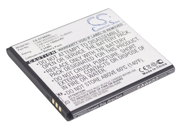 Battery for Alcatel OT-986 CAB16D0001C1, CAB16D0002C1, CAB16D0003C1, TLiB5AC 3.7