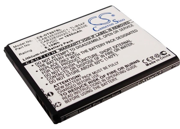 Battery for Alcatel One Touch XPop 5035D CAB32E0000C1, CAB32E0000C2, CAB32E0002C