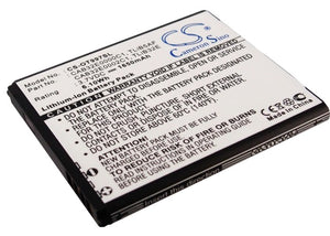 Battery for Alcatel MW40V TLiB5AF 3.7V Li-ion 1650mAh / 6.11Wh
