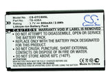 Battery for Alcatel One Touch C60 TB-40BA 3.7V Li-ion 800mAh