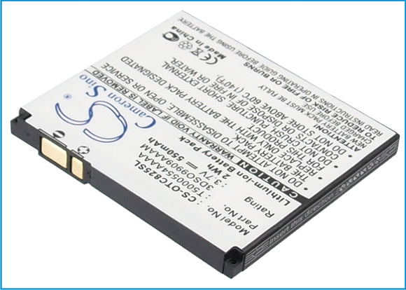 Battery for Alcatel Elle No3 3DSO9909AAAM, B-K7, T5000554AAAA 3.7V Li-ion 550mAh