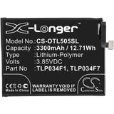 Battery for Alcatel 5053Y  TLP034F1, TLP034F7 3.85V Li-Polymer 3300mAh / 12.71Wh