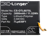 Battery for Blackberry DTEK60 DT60BATT, TLp030F1, TLp030F2 3.84V Li-Polymer 3000