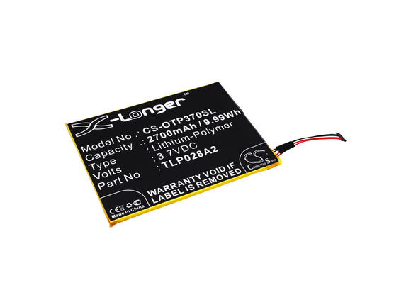 Battery for Alcatel One Touch Pixi 3 (7) LTE TLP028A2 3.7V Li-Polymer 2700mAh / 