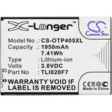 Battery for Alcatel OT-5045A TLI020F7 3.8V Li-ion 1950mAh / 7.41Wh