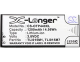 Battery for Alcatel One Touch Pixi 4 4.0 TLi015M1, TLi015M7 3.8V Li-ion 1200mAh 