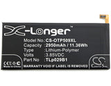 Battery for Alcatel One Touch Pop 4S LTE TLp029B1, TLp029B2 3.85V Li-Polymer 295