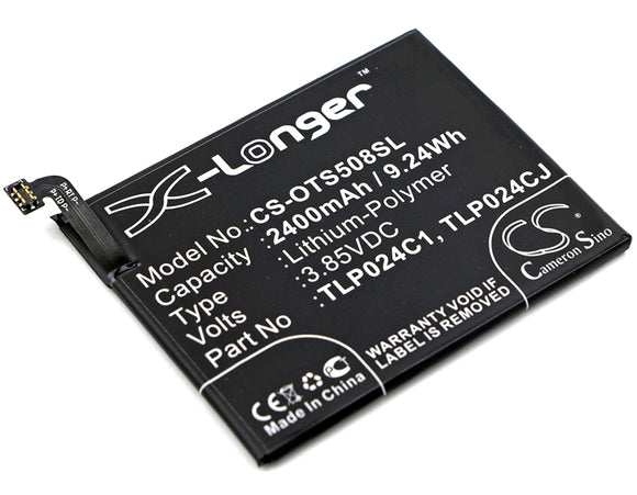 Battery for Alcatel Shine Lite C2400007C2, CAC2400011C1, TLP024C1, TLP024C2, TLP