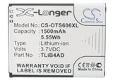 Battery for TCL Horizon CAB1500008C1, TLiB4AD 3.7V Li-ion 1500mAh / 5.55Wh
