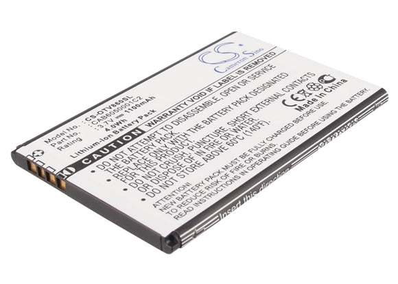 Battery for Alcatel OT-V860 CAB6050000C1, CAB6050001C2 3.7V Li-ion 1100mAh / 4.0