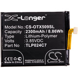 Battery for Alcatel 1X LTE TLP024C7 3.85V Li-Polymer 2300mAh / 8.86Wh