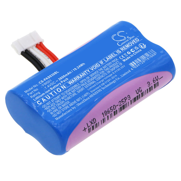Battery for Pax A910 YW001 7.4V Li-ion 2600mAh / 19.24Wh