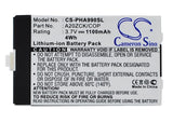 Battery for Philips Xenium 9A9A A20ZCK/COP 3.7V Li-ion 1100mAh