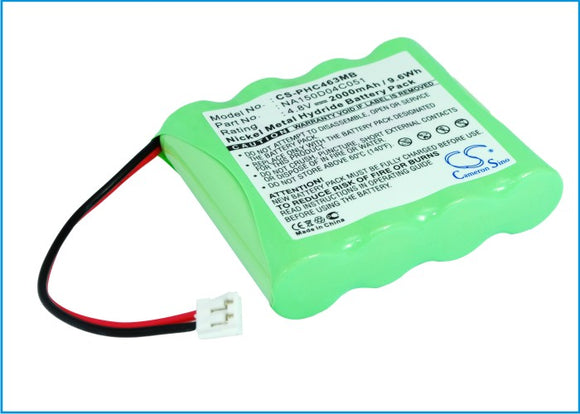 Battery for Philips SBC-SC465 NA150D04C051 4.8V Ni-MH 2000mAh / 9.60Wh