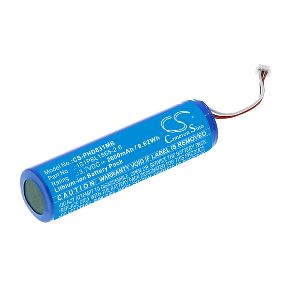Battery for Philips Avent SCD831/26  1S1PBL1865-2.6 3.7V Li-ion 2600mAh / 9.62Wh