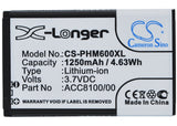 Battery for Philips Pocket Memo DPM7000 8403 810 00011, ACC8100, ACC8100/00 3.7V