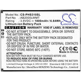 Battery for Philips Xenium CTS310X AB2000LWMT 3.8V Li-ion 1800mAh / 6.84Wh
