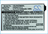 Battery for Philips 9A9T A20SZT/C11 3.7V Li-ion 1100mAh