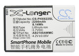 Battery for Philips W8568 AB2100AWMC 3.7V Li-ion 2200mAh / 8.14Wh