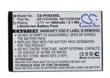 Battery for Philips Xenium X603 AB1530AWM, AB1530BWM 3.7V Li-ion 1400mAh