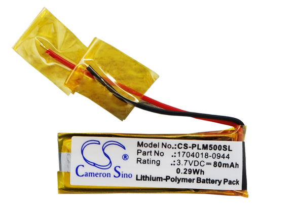 Battery for Plantronics Discovery 640E 1704018-0944, 71468-01 3.7V Li-Polymer 80