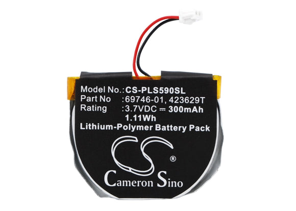 Battery for Plantronics Pulsar 590A 423629T, 67777-01, 69746-01 3.7V Li-Polymer 