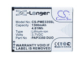 Battery for Prestigio MultiPhone 3350 Duo PAP3350 DUO 3.7V Li-ion 1300mAh / 4.81