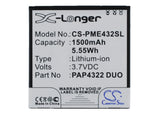 Battery for Prestigio MultiPhone 4322 Duo PAP4322 DUO 3.7V Li-ion 1500mAh / 5.55