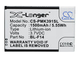 Battery for PHICOMM K390W BL-F14 3.7V Li-ion 1500mAh / 5.55Wh
