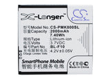 Battery for PHICOMM I800DZ BL-F10 3.7V Li-ion 2000mAh / 7.40Wh