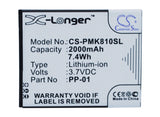 Battery for PHICOMM i810t PP-01 3.7V Li-ion 2000mAh / 7.40Wh