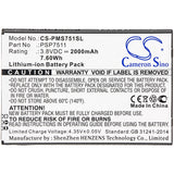 Battery for Prestigio PSP7511DUO PSP7511 3.8V Li-ion 2000mAh / 7.60Wh