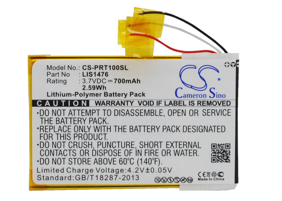 Battery for Sony PRS-T1 1-853-104-11, LIS1476, LIS1476MHPPC(SY6) 3.7V Li-Polymer