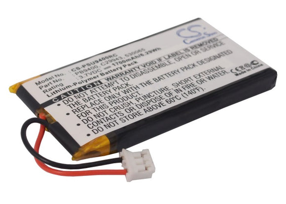 Battery for Philips Pronto TSU9400 530065, C29943, PB9400 3.7V Li-Polymer 1700mA
