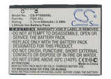 Battery for Pantech P6020 PBR-55J 3.7V Li-ion 950mAh / 3.5Wh